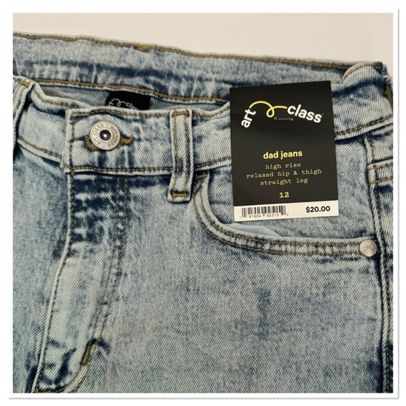 Girl’s High Rise Dad Jeans Art Class 12 - Picture 4 of 4